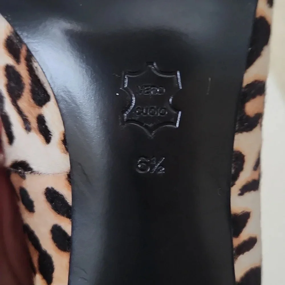 Alice & Olivia | Creda Leopard Print Calf Hair Stiletto Pumps - Size 6.5